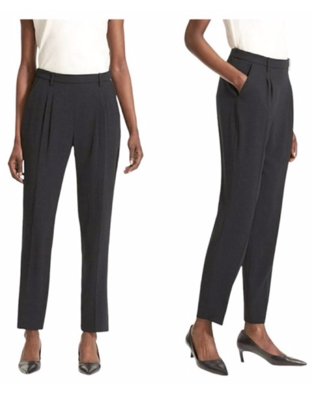 M.M. Lafleur Nakamura 2.0 Tailored Pleated Trouser Pants Black